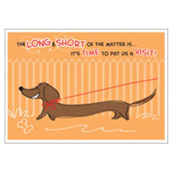 Imprinted Recall Cards Dog The Long / Short 4 in x 6 in 250/Pk