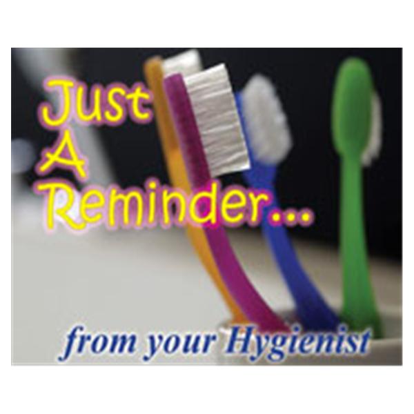 Imprinted Recall Cards Hygienist Reminder Brushes 4 in x 6 in 250/Pk