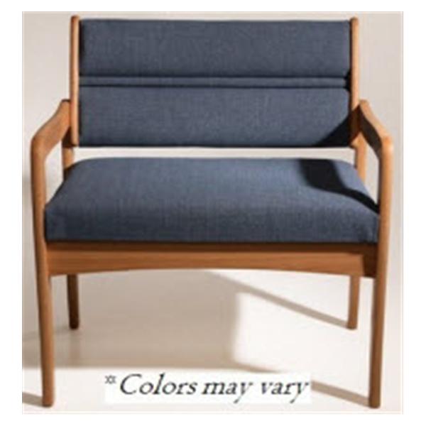Dakota Wave Valley Guest Chair Green/Medium Oak Medium Oak Finish...