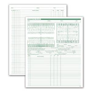 Exam / Account Record Dental Charts 2-Sided 8.5 in x 11 in White...