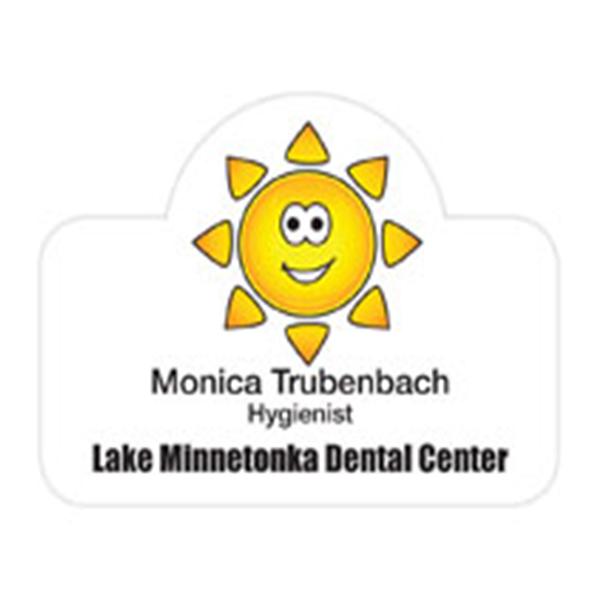 Name Badge Sun Full Color Acrylic Plastic 3 in x 2.75 in Ea