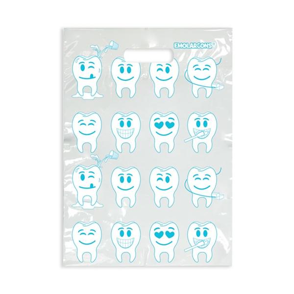 Scatter Print Bags Emolarcon 2 Sided Print Clear 100/Bx