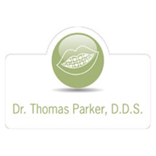 Name Badge Braces Full Color Green Plastic Ea