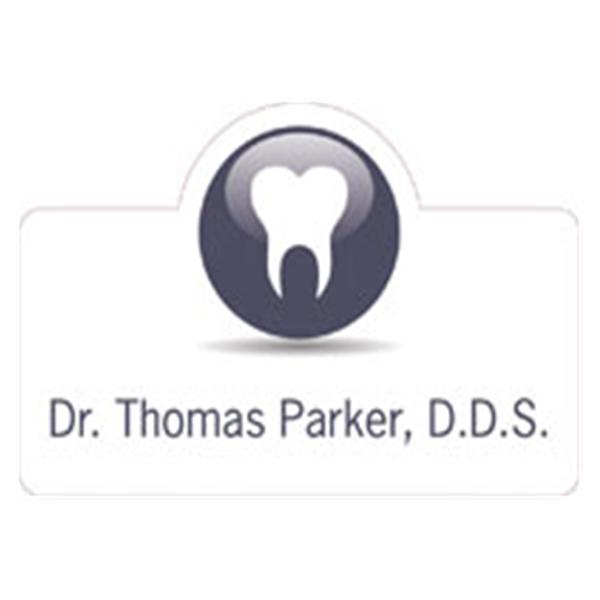 Name Badge Tooth Full Color Purple Plastic Ea