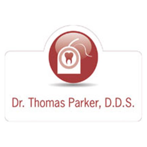 Name Badge Floss Full Color Red Plastic Ea