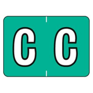 Colwell Jewel Tone "C" Blue Labels 1.5"x1" 500/Rl