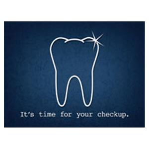 Imprinted Recall Cards Time For Checkup Tooth 4 in x 6 in 250/Pk