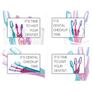 Laser 4-Up Recall Cards Dental Checkup 8.5 in x 11 in 200/Pk