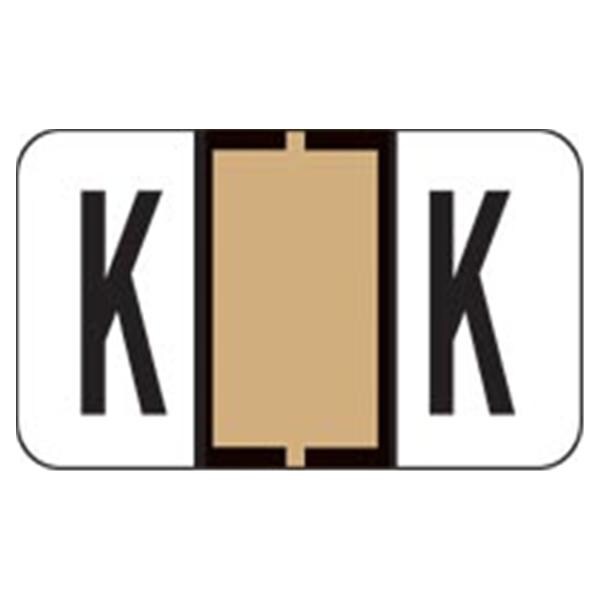 Jeter Compatible "K" LabelsTan 500/Rl