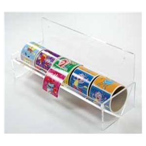 Sticker Dispenser 5 Roll Clear Plastic 14 5/8 in x 5 in x 6 in Ea...