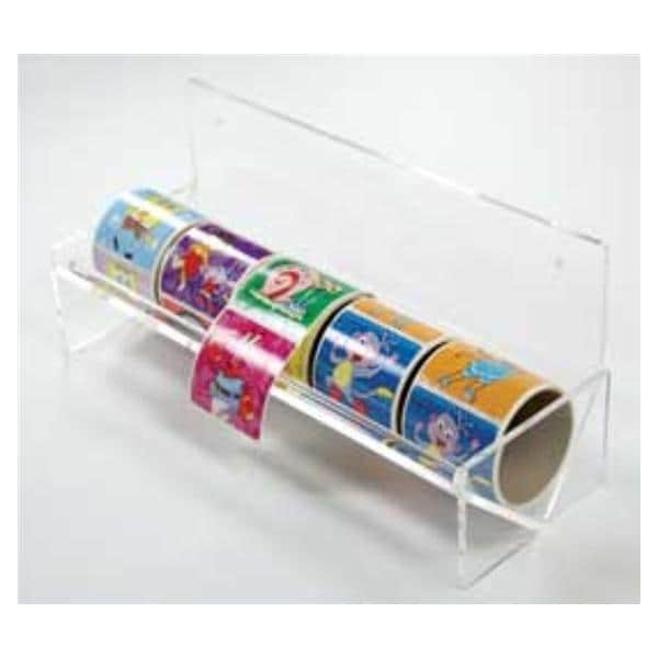 Sticker Dispenser 5 Roll Clear Plastic 14 5/8 in x 5 in x 6 in Ea...