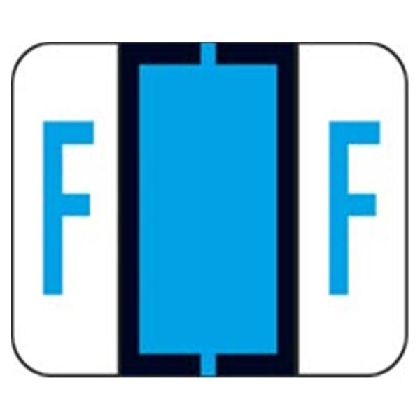 Tab "F" End Tab Blue Labels 1.25"x1" 500/Rl