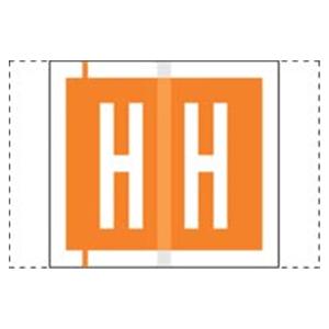Col'R'Tab Compatible "H" LabelOrange 500/Rl