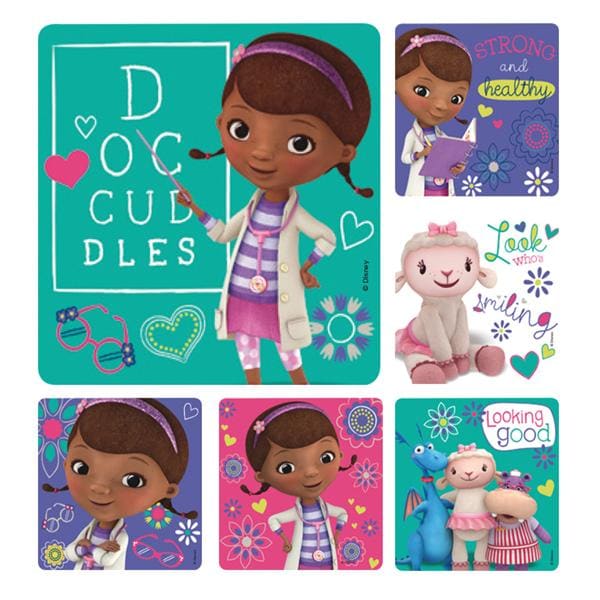 Stickers 2.5 in x 2.5 in Doc McStuffins Assorted 100/Rl