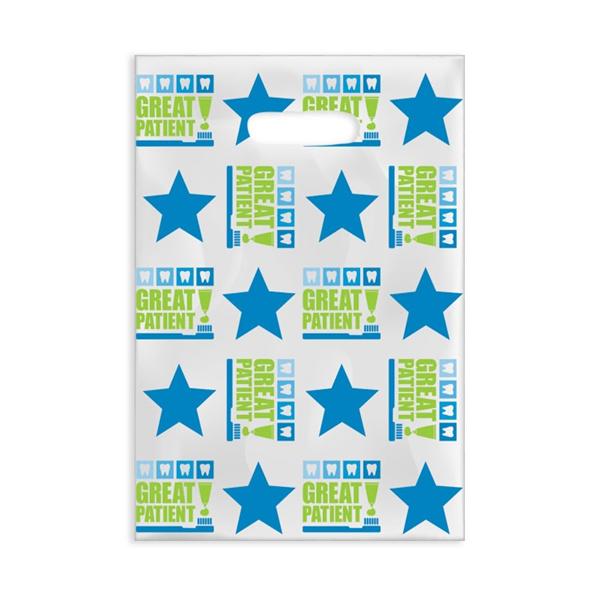 Scatter Print Bags Great Patient 2 Sided Print Clear 100/Bx