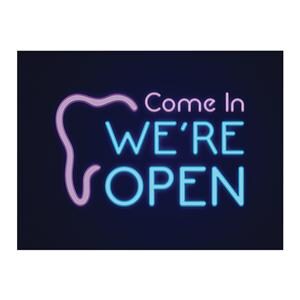 Imprinted Recall Cards We're Open Tooth 4 in x 6 in 250/Pk