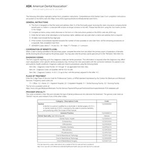 American Dental Association 2 Part Carbonless Forms 2019 8.5"x11" White 100/Pk