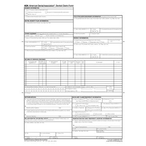 ADA 1-Sided Claim Forms 2019 1-Part 8.5 in x 11 in White 100/Pk