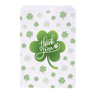 1 Sided Bags Shamrock Thank You White 100/Pk