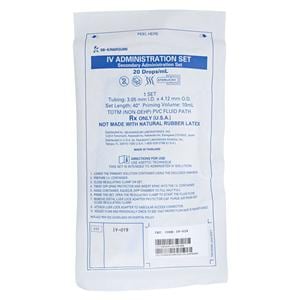 IV Administration Set 20 Drops/mL Priming Volume 10mL 40" Seconda...