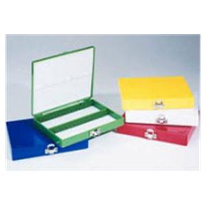 Fisherbrand Premium Microscope Slide Storage Box Blue 25 Position...