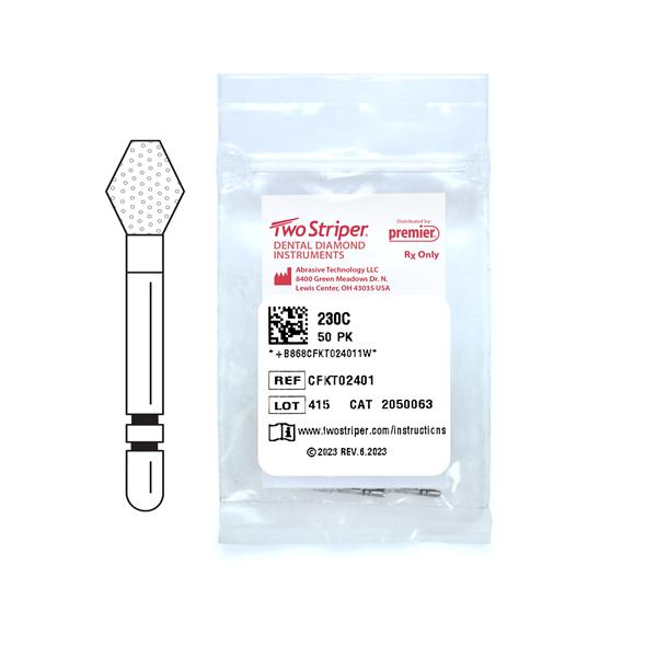 Two Striper 16A Diamond Bur Coarse 230C 50/Pk