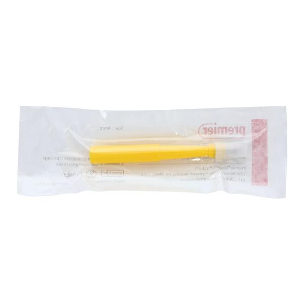 Uni-Punch Dermal Biopsy Punch 4mm Stainless Steel Blade Sterile Disposable 50/Bx