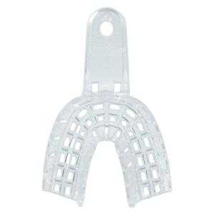 President Disposable Double Arch Impression Tray Perforated 6 Small Lower 12/Bg