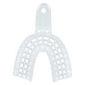 President Disposable Double Arch Impression Tray Perforated 2 Large Lower 12/Bg