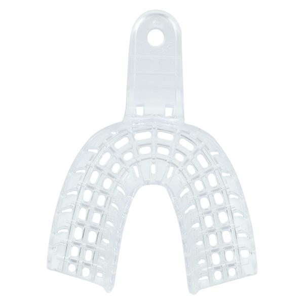 President Disposable Double Arch Impression Tray Perforated 2 Large Lower 12/Bg