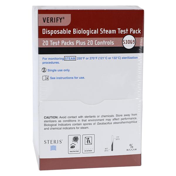 Verify Biological Indicator Steam Test Pack 24 Hour 20/Box