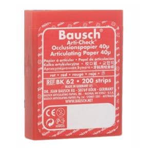 Articulating Paper Strips Micro Thin Red 40 Microns / 0.0016 in 200/Bx