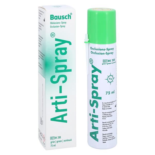 Arti-Spray Occlusion Aerosol Spray High Spot Indicator Green 75 mL 75ml/Bt