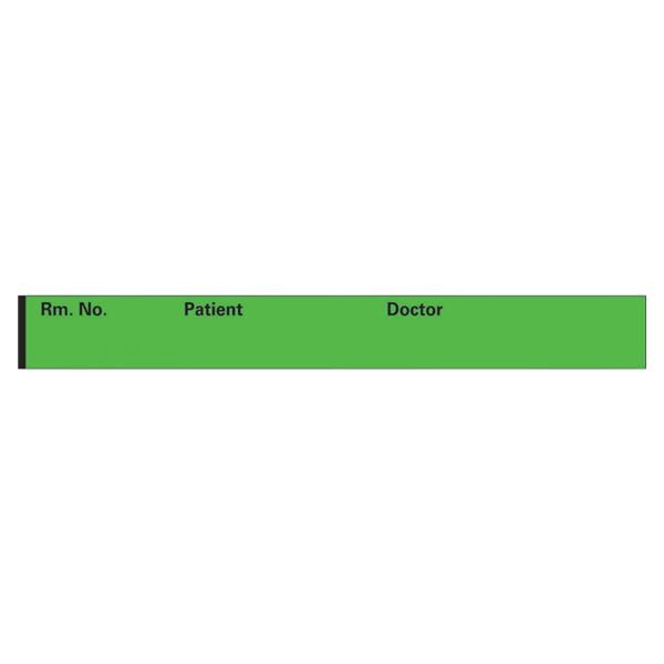 Binder/Chart Tape Removable "RM, NO, PATIENT" Green 1/2x500" 500/Bx