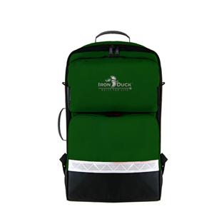 BLS Backpack 14x8x21" Green Zipper Closure Top & Side Rubber Mold...