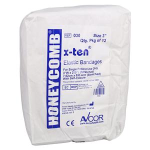 Honeycomb/X-Ten Compression Bandage Elastic 3x210" Red Non-Steril...