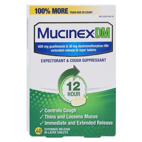 Mucinex DM Tablets 600/30mg Extended Release 40/Box, 24 BX/CA