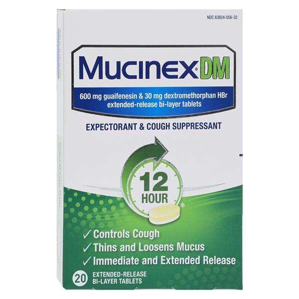 Mucinex DM Tablets 600/30mg Extended Release UD 20/Box, 24 BX/CA