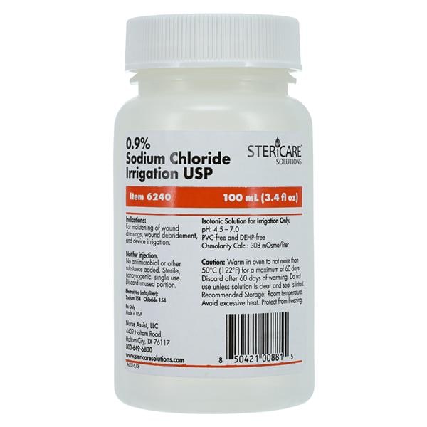SteriCare Solutions Irrigation Solution Sodium Chloride 0.9% 100m...
