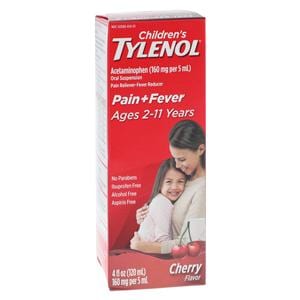 Tylenol Children Pain Reliever Suspension 160mg/5mL Cherry Blast...