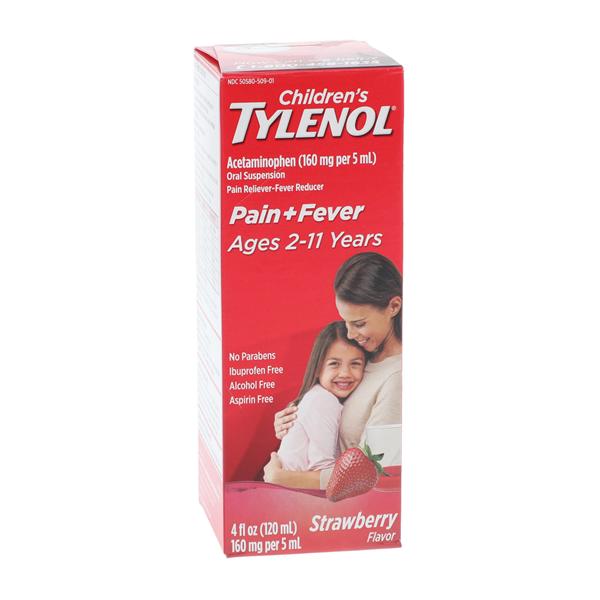 Tylenol Children Liquid Strawberry 4oz/Bottle, 36 BT/CA