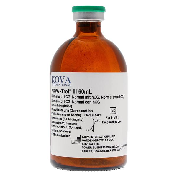 KOVA-Trol III Urine Multi-Analyte Level 3: Normal Control 4x60mL...