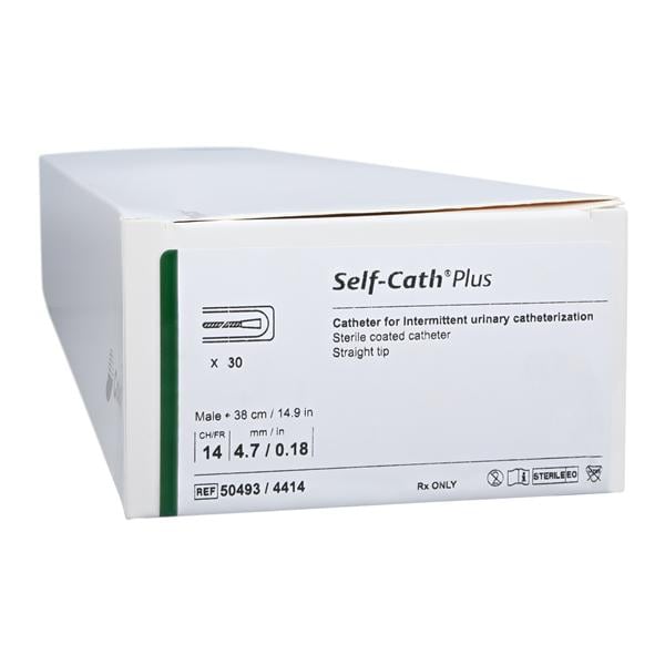 Self-Cath Plus Intermittent Catheter Long Straight Tip Hydro Ct/PVC 14Fr