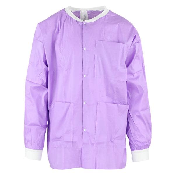 MedFlex Premium Lab Jacket Cotton Like Fabric Staff Length Knit C...