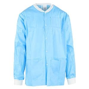 MedFlex Premium Lab Jacket Cotton Like Fabric Staff Length Knit C...