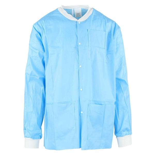MedFlex Premium Lab Jacket Cotton Like Fabric Staff Length Knit C...
