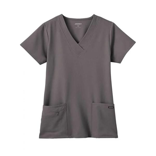 Jockey Scrub Top Womens Charcoal 72% Polyester / 21% Rayon / 7% S...
