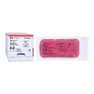 Biosyn Suture Polyglecaprone Monofilament 4-0 30" Absorbable P-12...