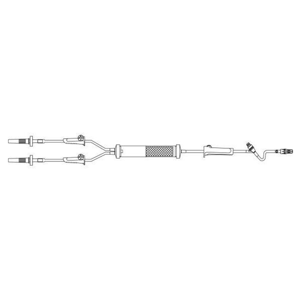 IV Solution/Blood Set 10 Drops/mL 103" Y-Type M LL Adptr Prim Infs 48/Ca