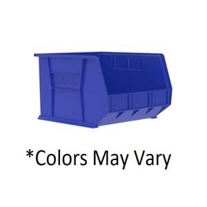 AkroBins Storage Bin Blue Polymer With Label Holder 18x16-1/2x11"...